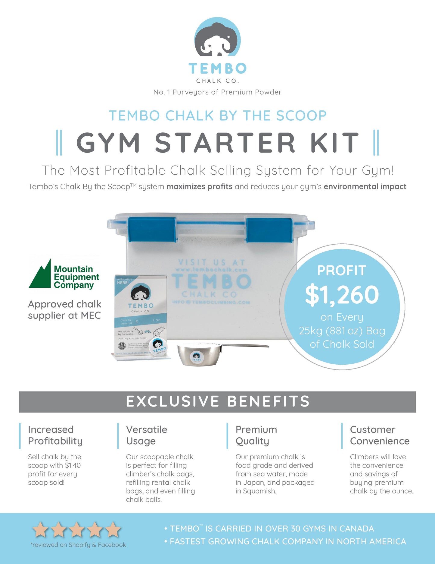 Chalk sold by the scoop | Gym Starter Kit